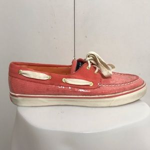 Sperry Top-Sider Pink Sequin Sneakers Size 10M